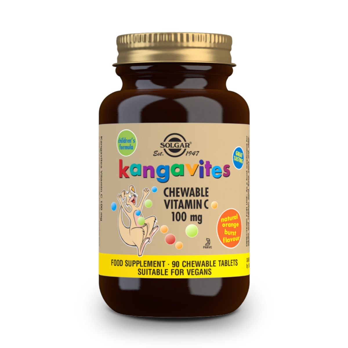 Kangavites Vitamina C Naranja Infantil – 90 Comprimidos Masticables