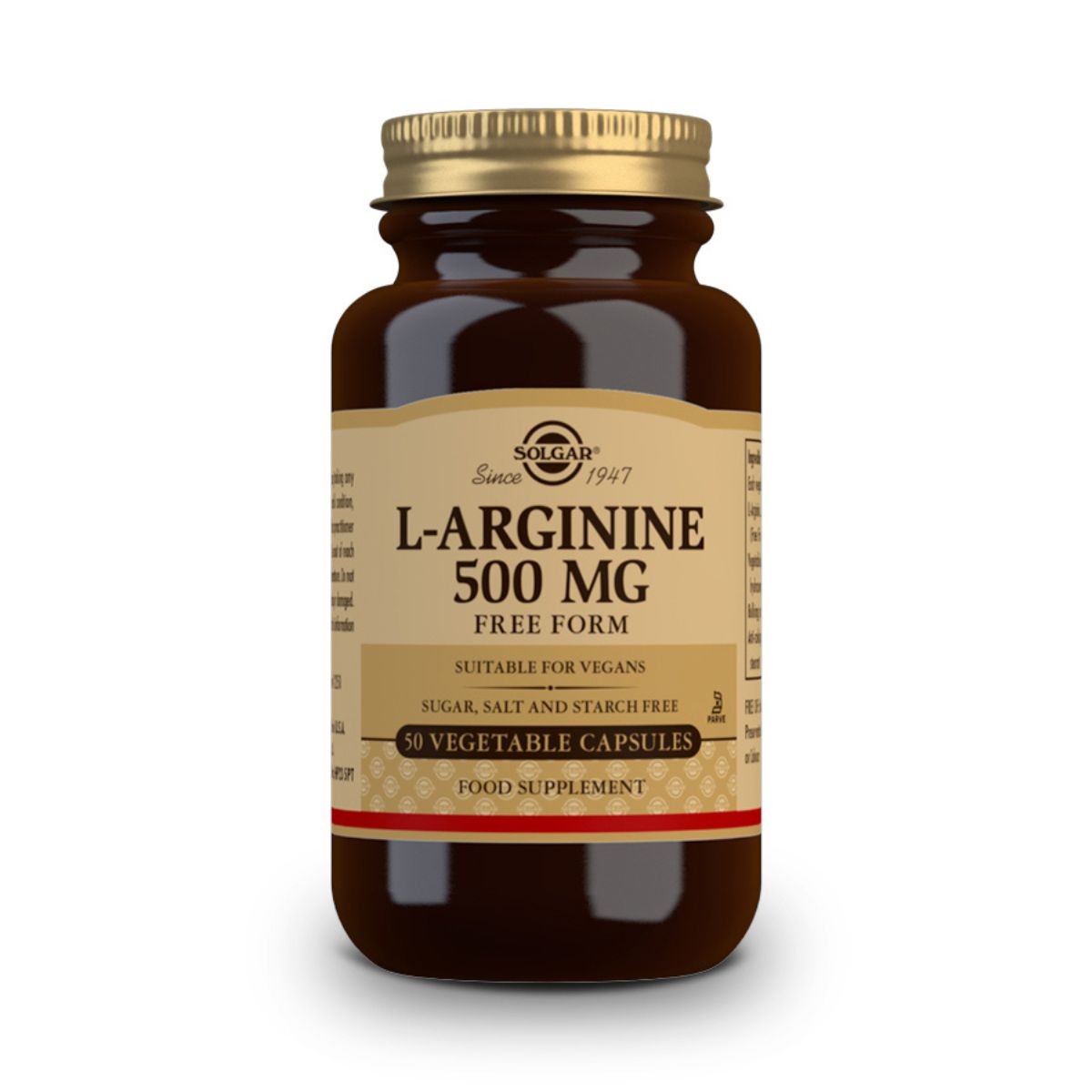 L-Arginina 500 mg – 50 Cápsulas Veganas