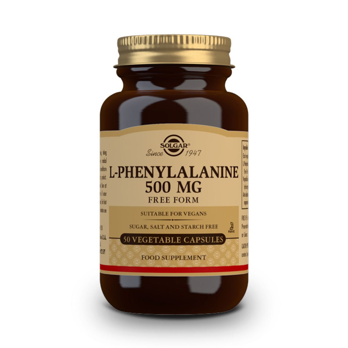 L-Fenilalanina 500 mg – 50 Cápsulas Veganas