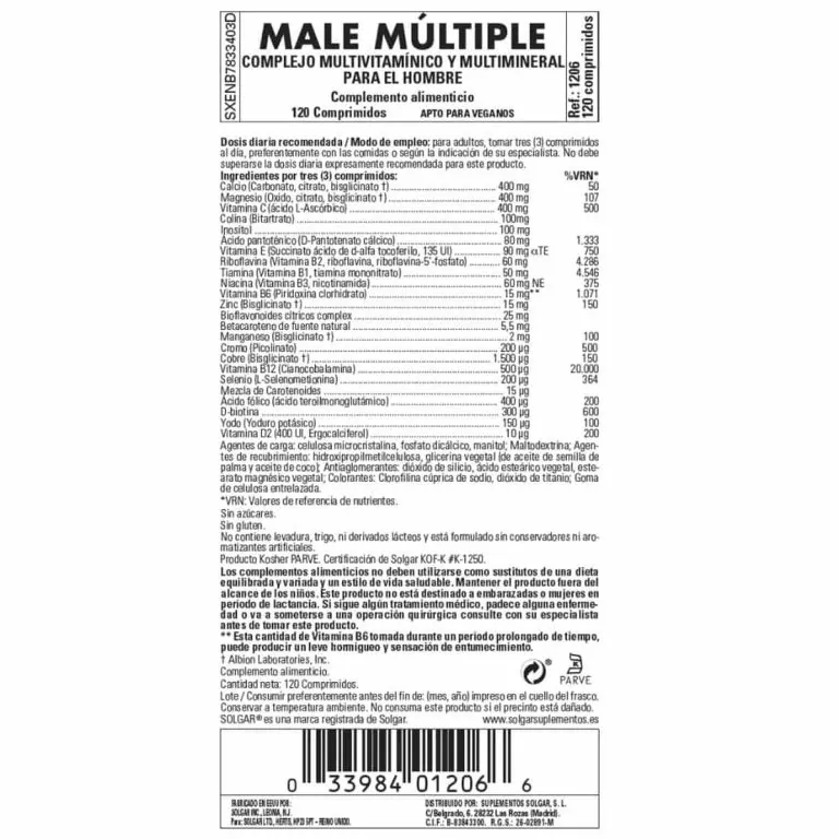 Male Multiple – 120 Comprimidos