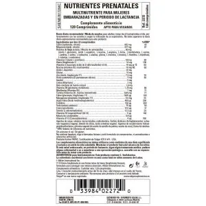 Nutrientes Prenatales – 120 Comprimidos