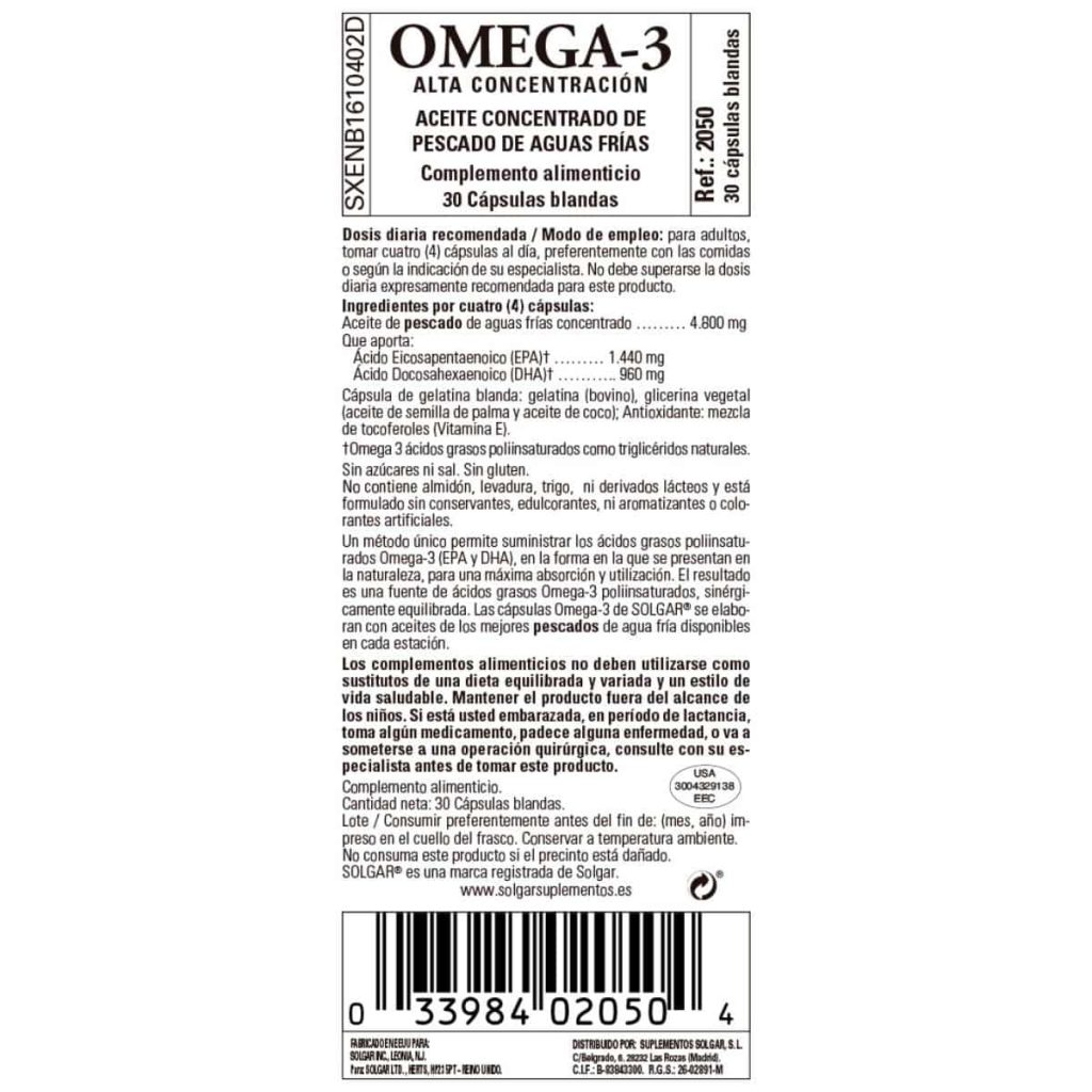 Omega 3 Alta Concentración - 30 Perlas detalle 1