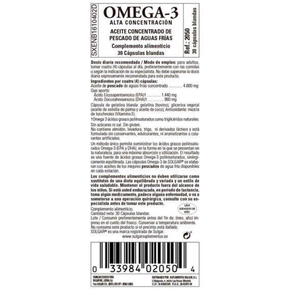 Omega 3 Alta Concentración - 30 Perlas