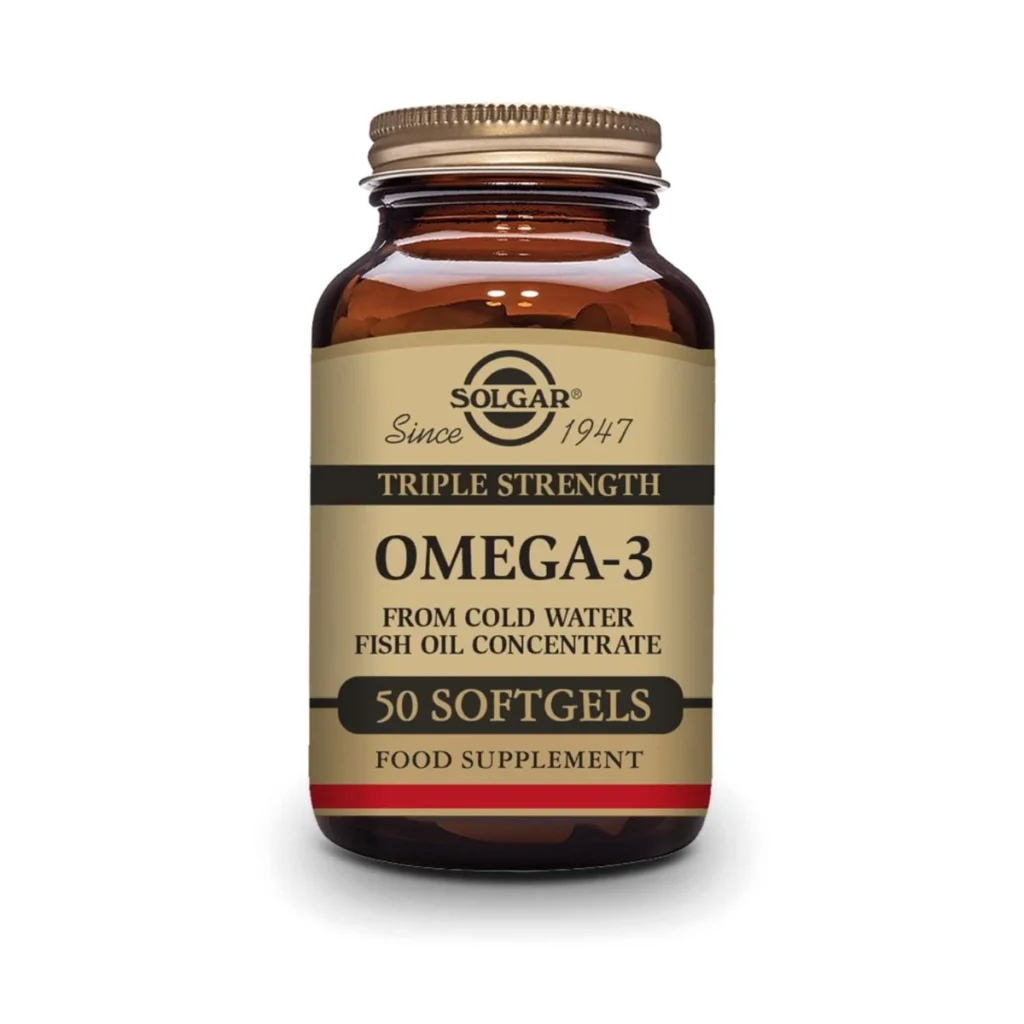 bote de omega 3 triple concentración - 50 cápsulas blandas solgar
