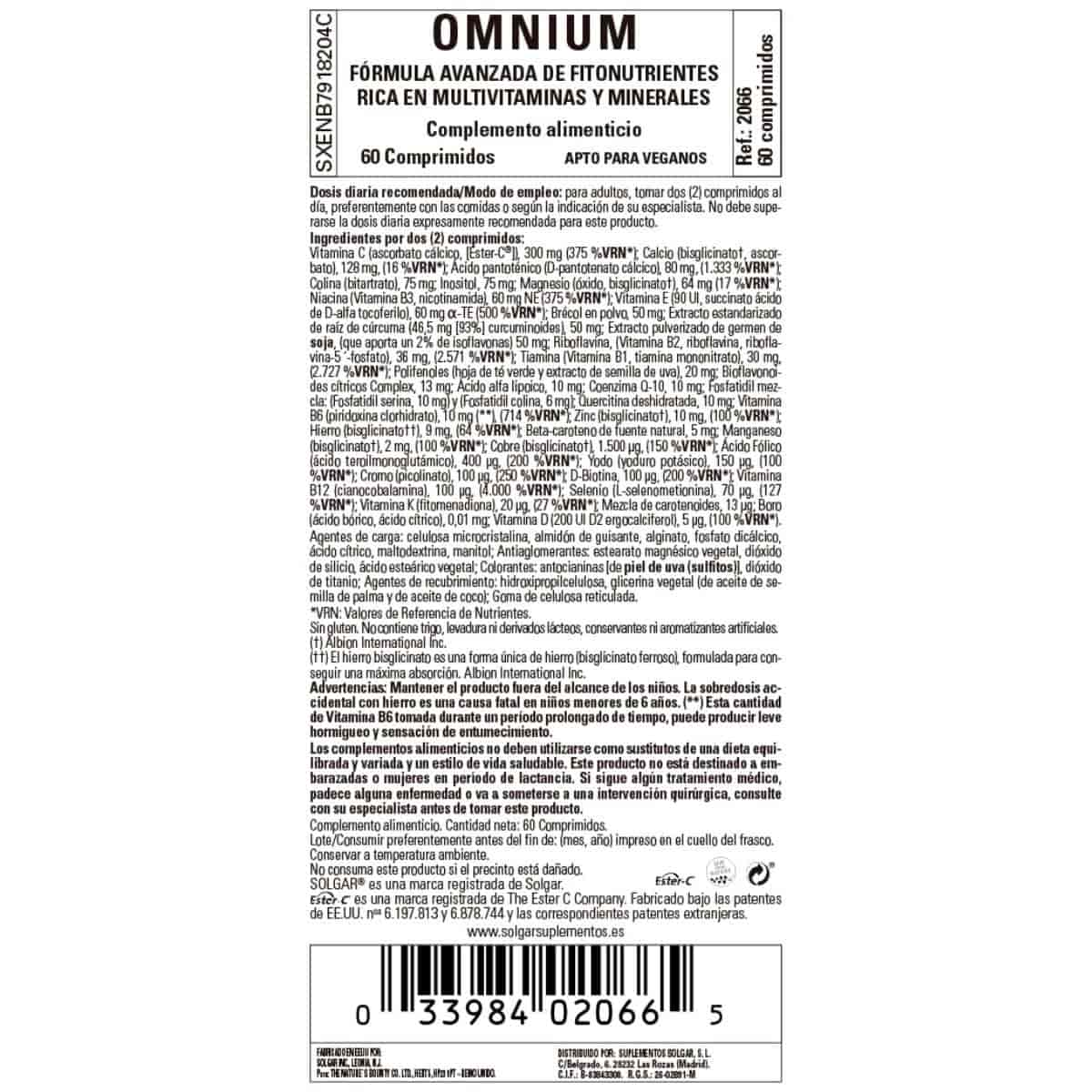 Omnium – Multifitonutrientes – 60 Comprimidos