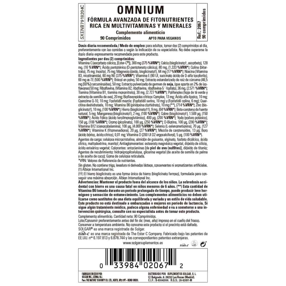 Omnium – Multifitonutrientes – 90 Comprimidos