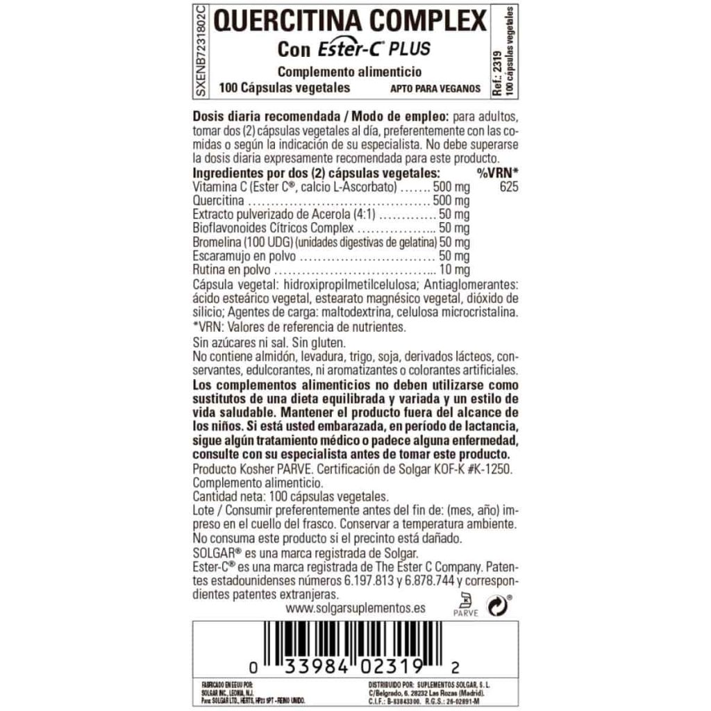 Quercitina Complex - 100 Cápsulas Veganas detalle 1