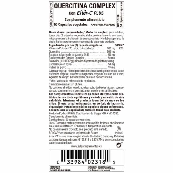 Quercitina Complex - 50 Cápsulas Veganas