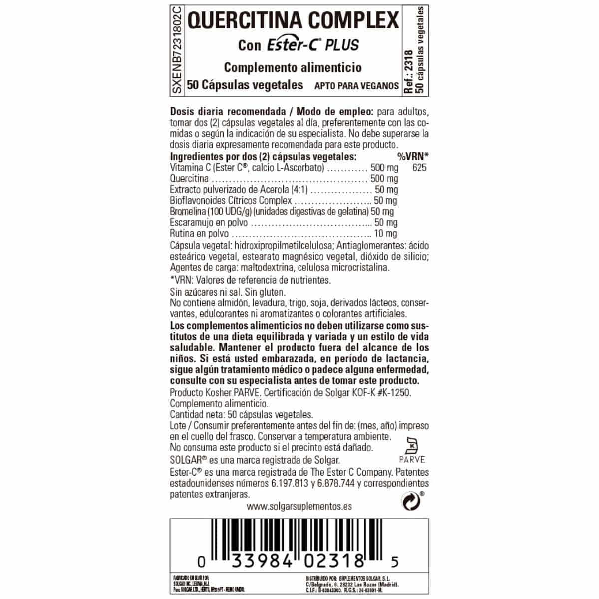 Quercitina Complex – 50 Cápsulas Veganas