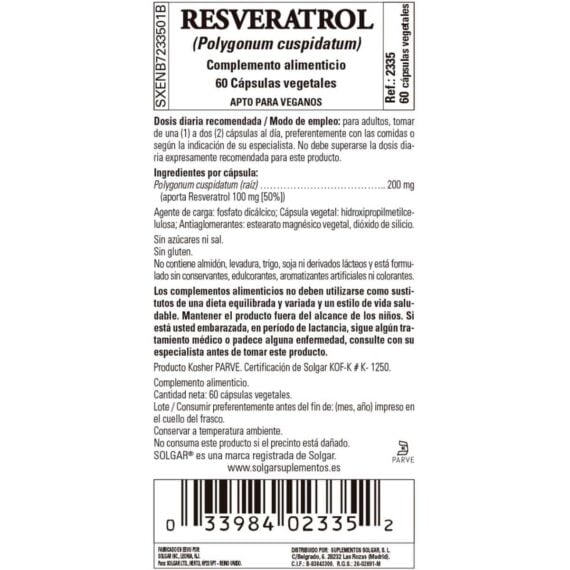 Resveratrol - 60 Cápsulas Veganas