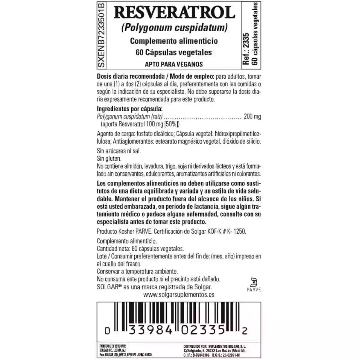 Resveratrol – 60 Cápsulas Veganas