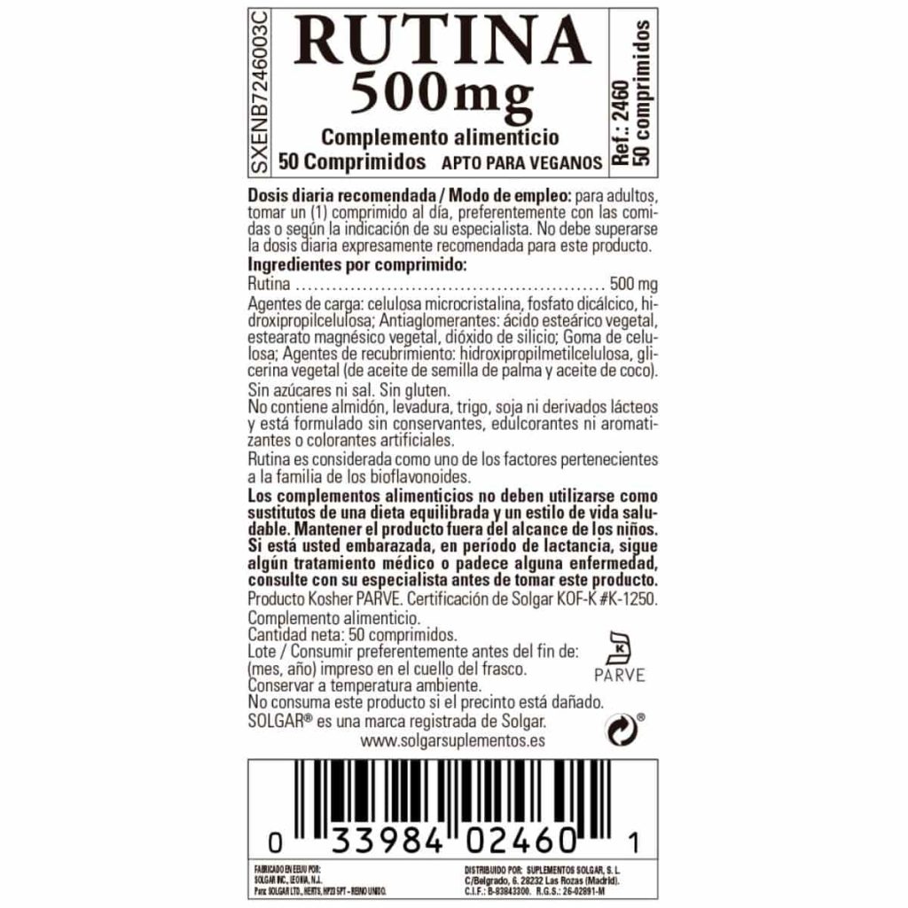 Rutina 500 mg - 50 Comprimidos detalle 1