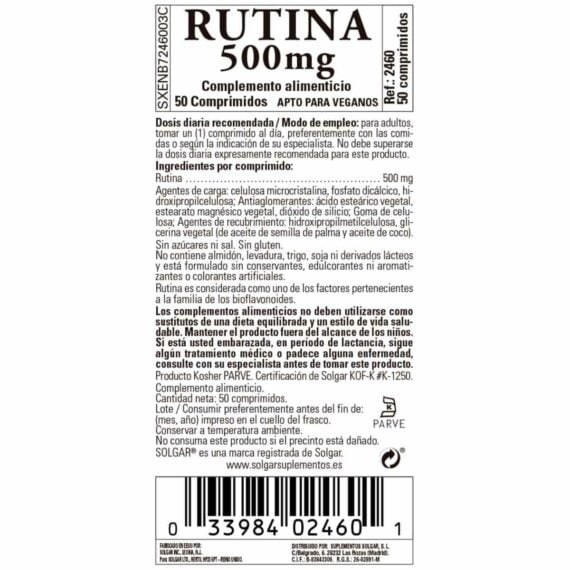 Rutina 500 mg - 50 Comprimidos