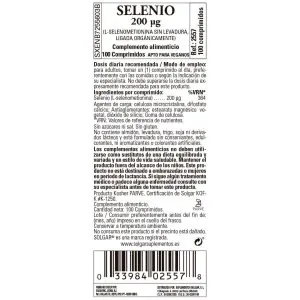 Selenio 200 mcg Sin Levadura – 100 Comprimidos