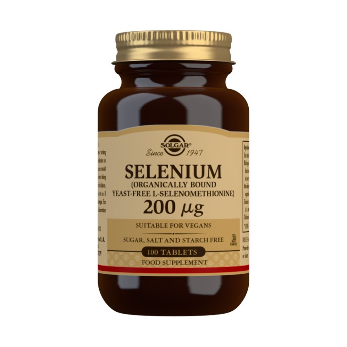 Selenio 200 mcg Sin Levadura – 100 Comprimidos