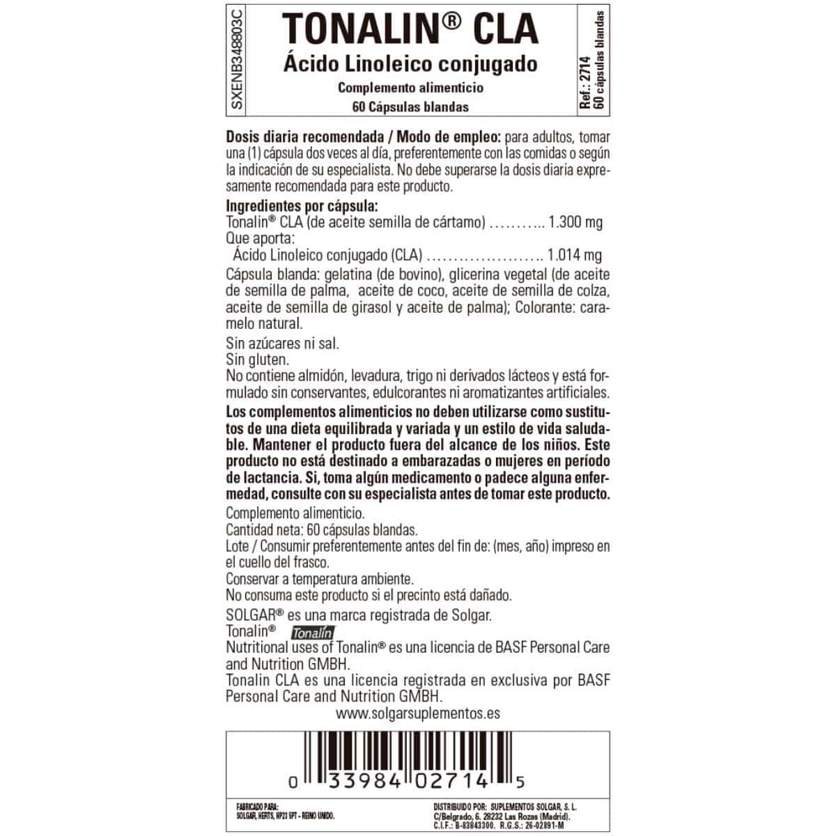 Tonalin CLA – 60 Perlas