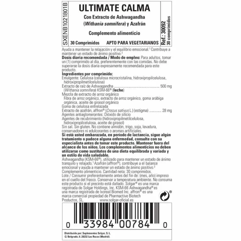 Ultimate Calm – 30 Comprimidos