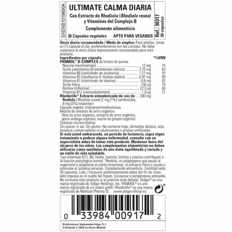 Ultimate Calm Daily – 30 Cápsulas  Veganas