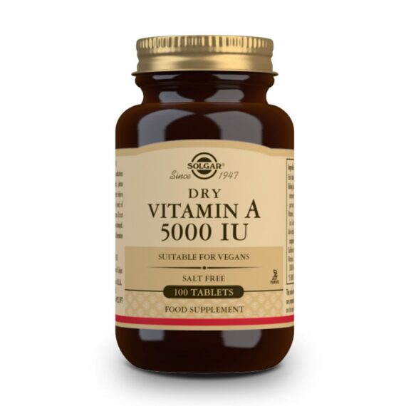 Vitamina A Seca - 5000ui - 100 Comprimidos