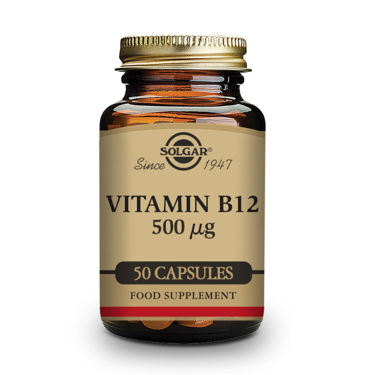 Vitamina B12 – 500 mcg – 50 Cápsulas Veganas