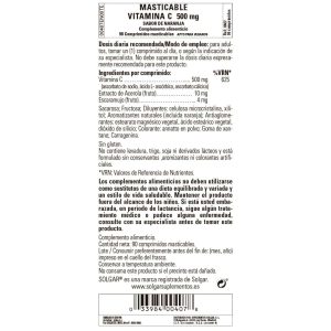 Vitamina C 500 mg Naranja – 90 Comprimidos Masticables