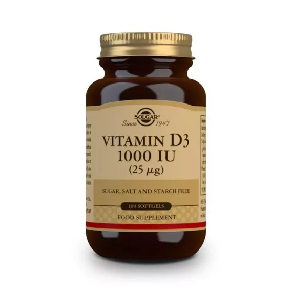 Vitamina D3 1000ui - 25 mcg - 100 Cápsulas Blandas