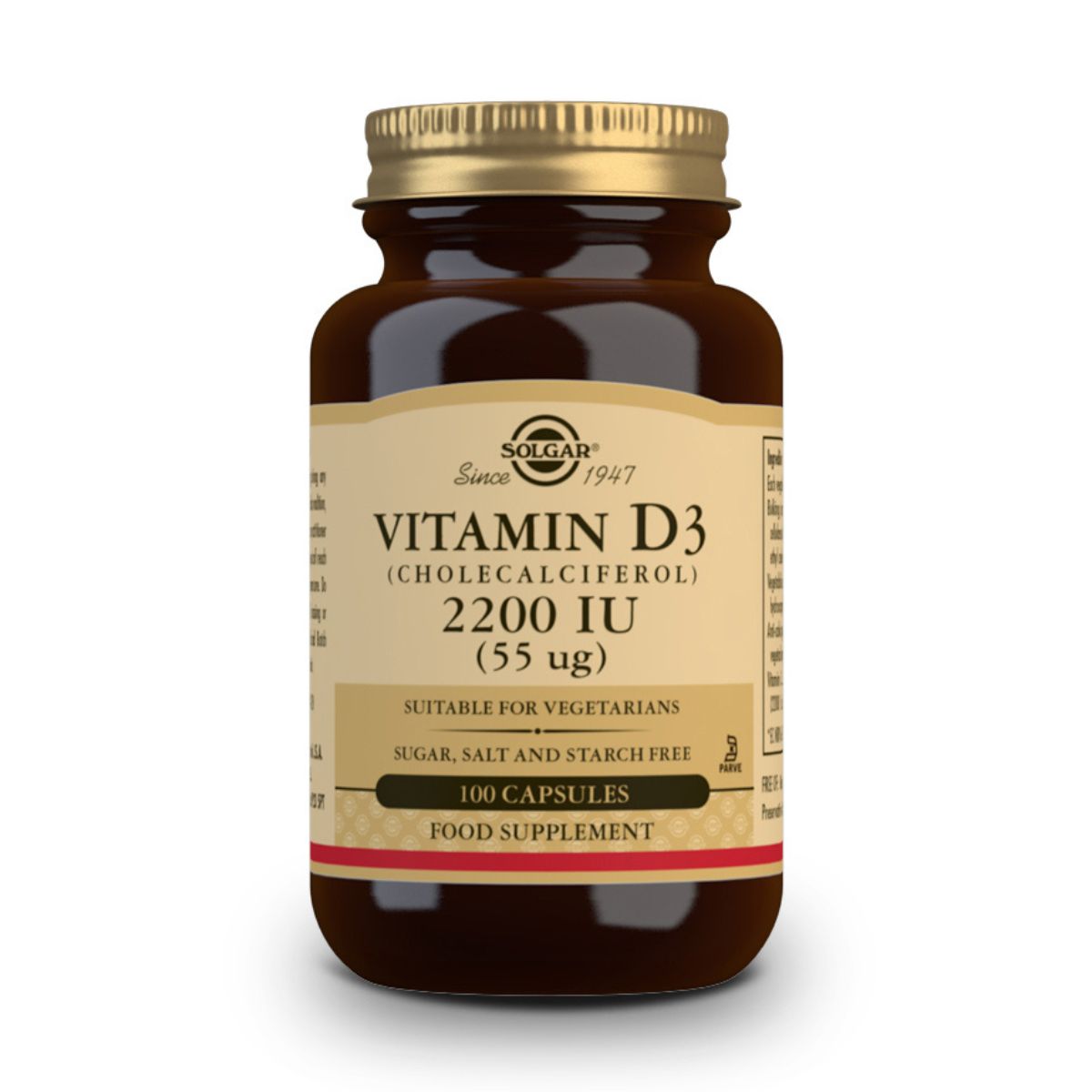 Vitamina D3 2200ui – 55 mcg – 100 Cápsulas Veganas