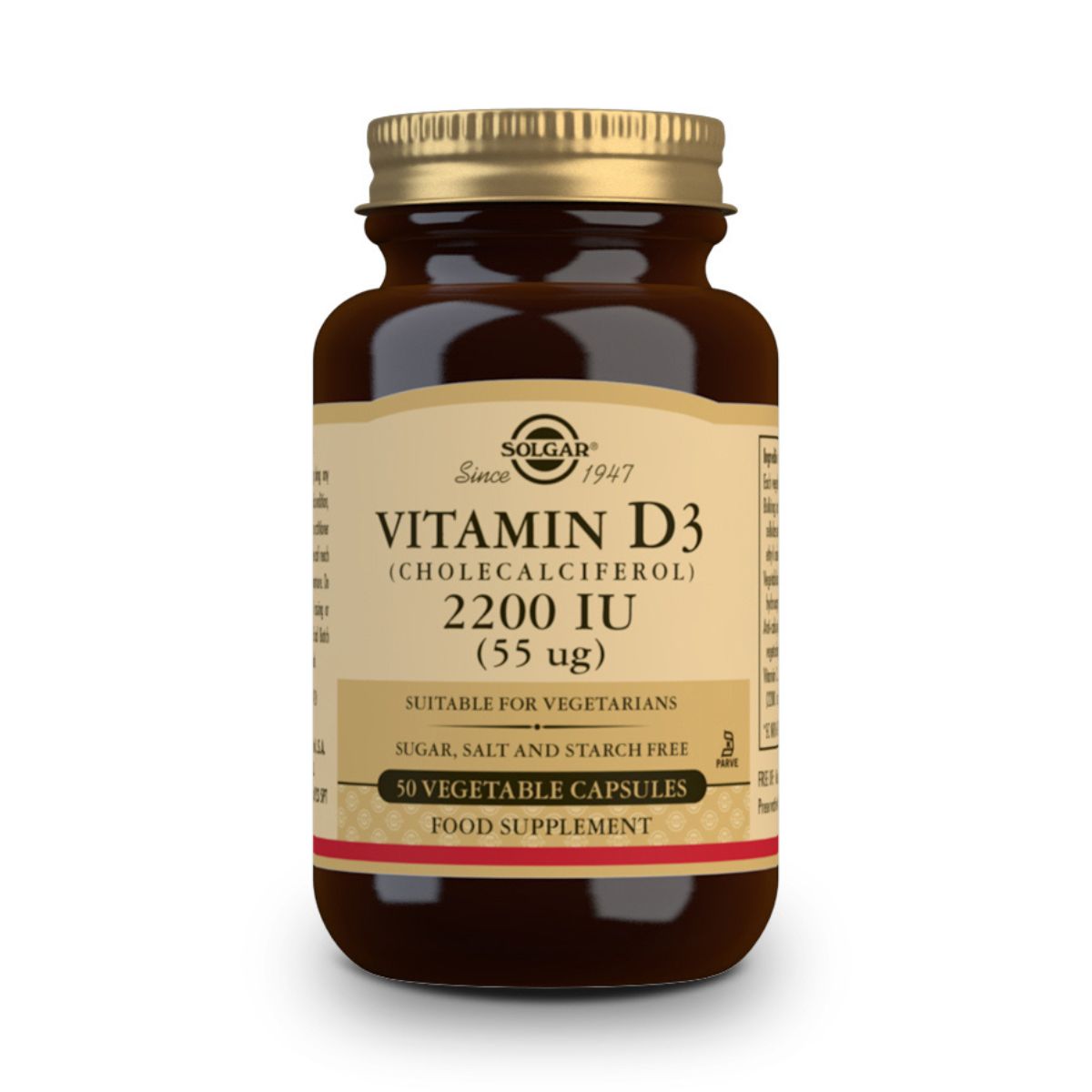 Vitamina D3 2200ui – 55 mcg – 50 Cápsulas Veganas