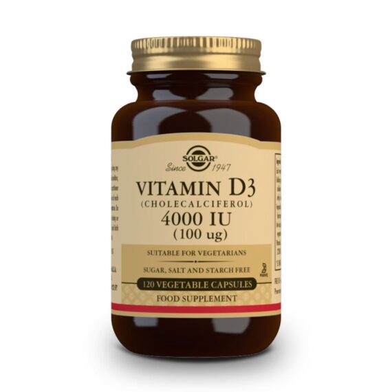 Vitamina D3 4000ui - 100 mcg - 120 Cápsulas Veganas