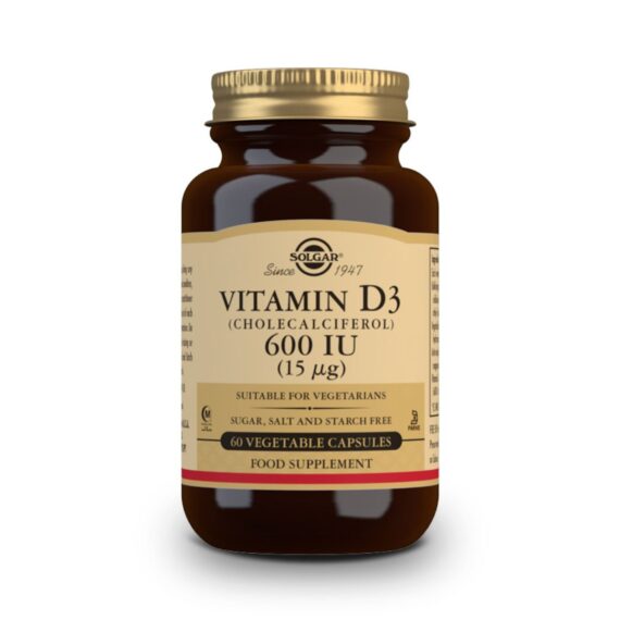 Vitamina D3 600ui - 15 mcg - 60 Cápsulas Veganas