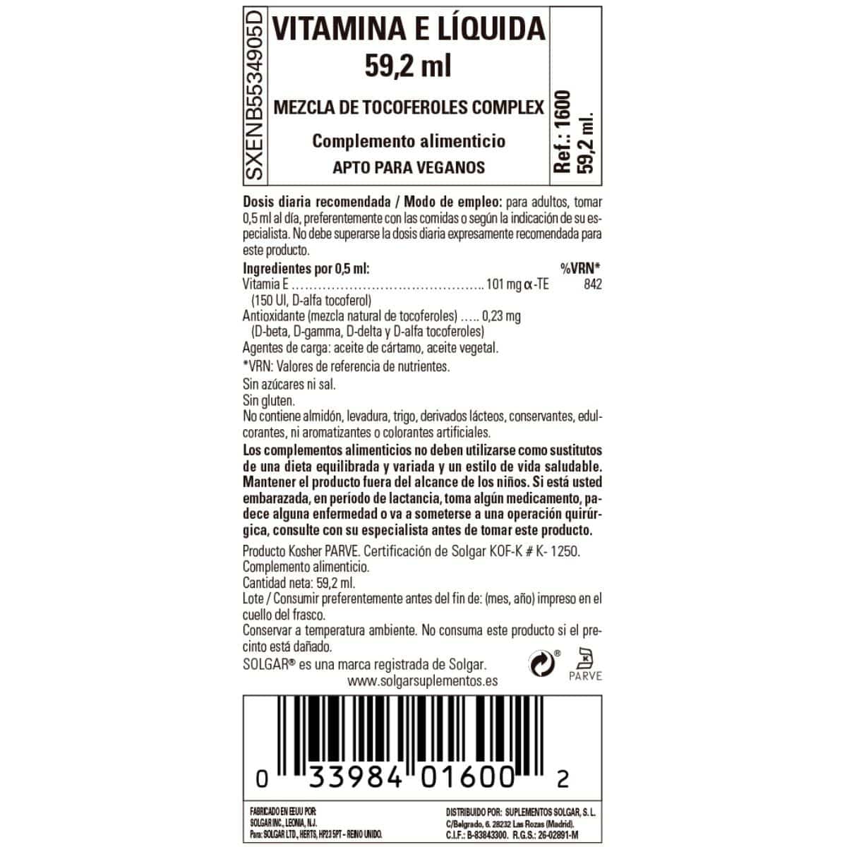 Vitamina E Líquida 60ml
