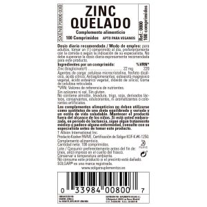 Zinc Quelado – 100 Comprimidos