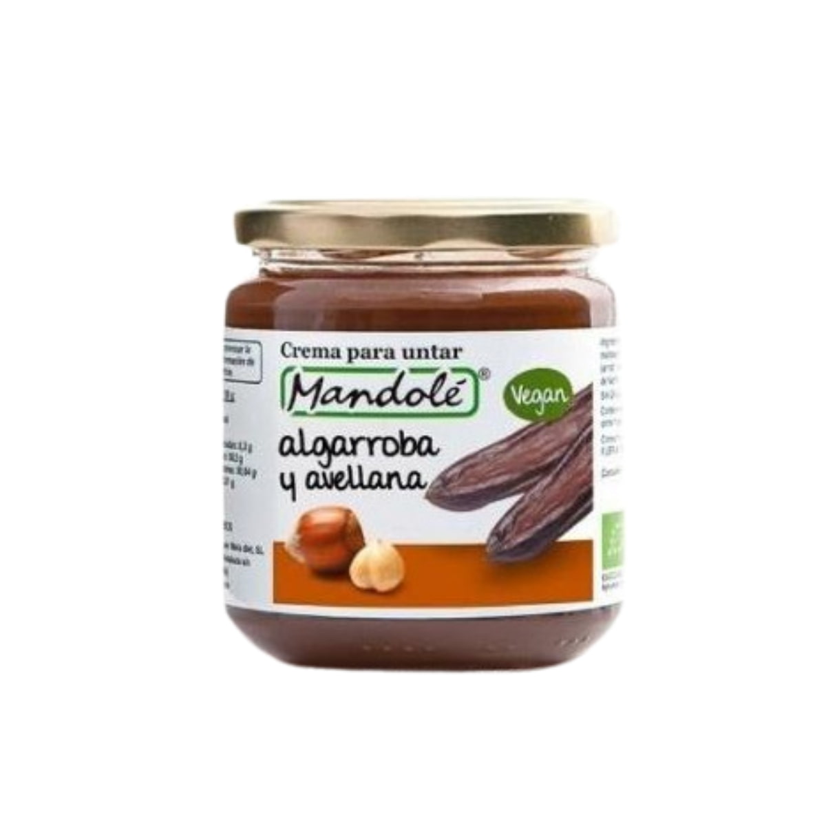 CREMA DE ALGARROBA Y AVELLANA 375gr. BIO