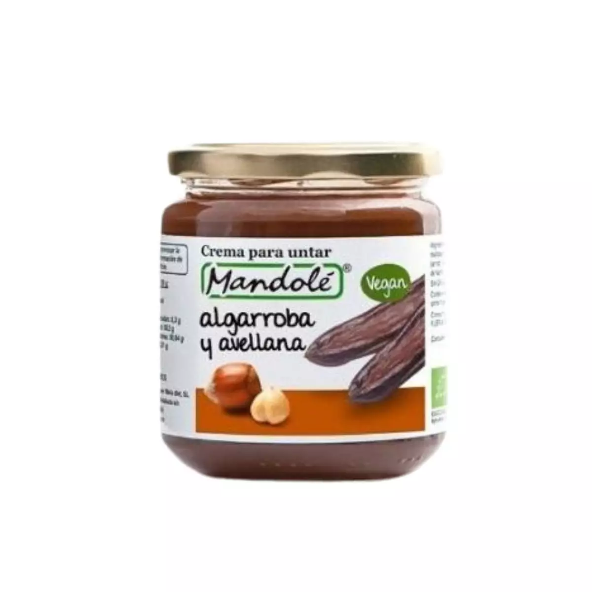 CREMA DE ALGARROBA Y AVELLANA 375gr. BIO