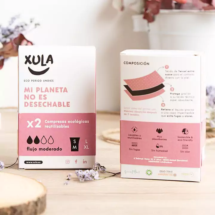 Compresas Reutilizables Flujo Moderado L/XL 2 Unidades