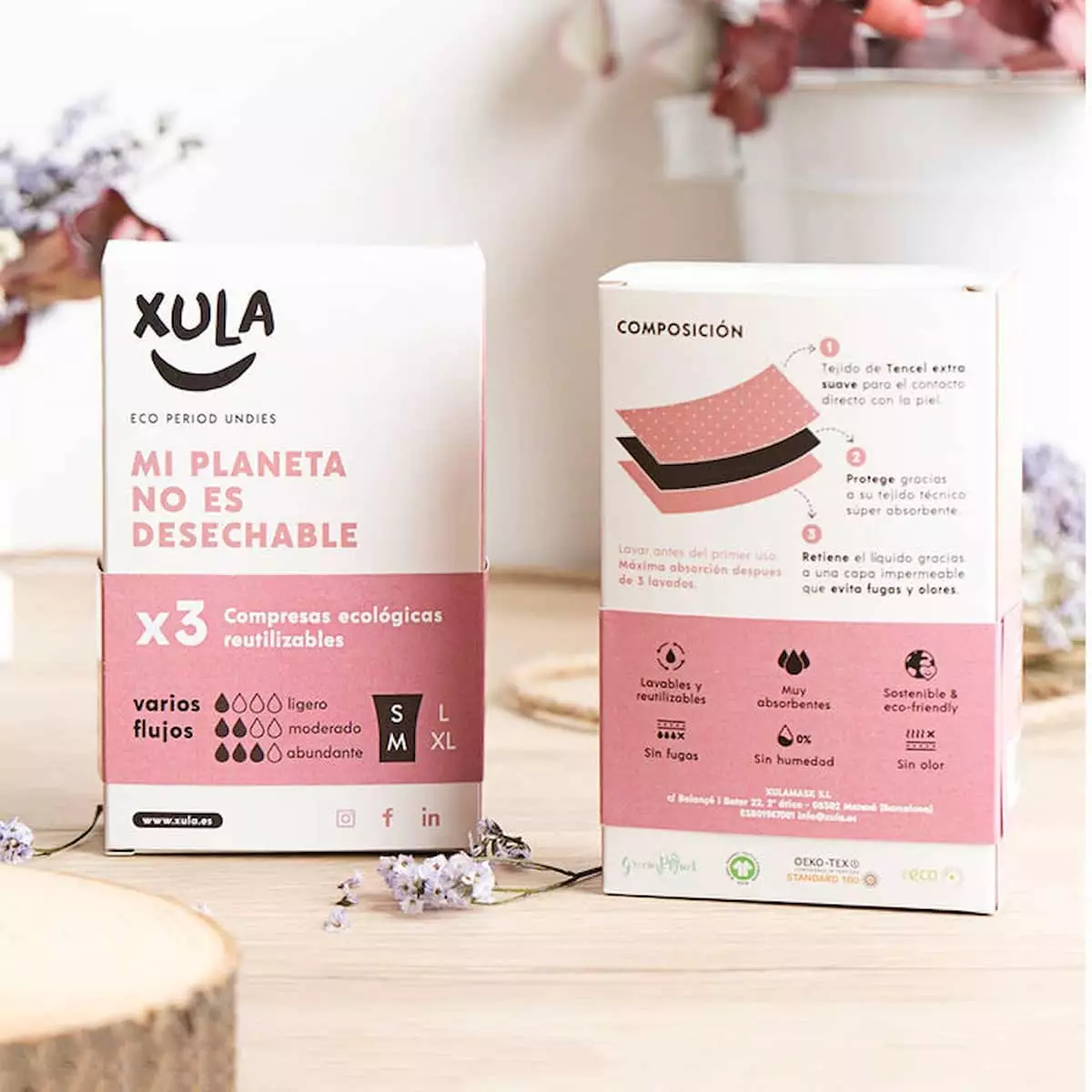Compresas Reutilizables Varios Flujos S/M 3 Unidades detalle 2