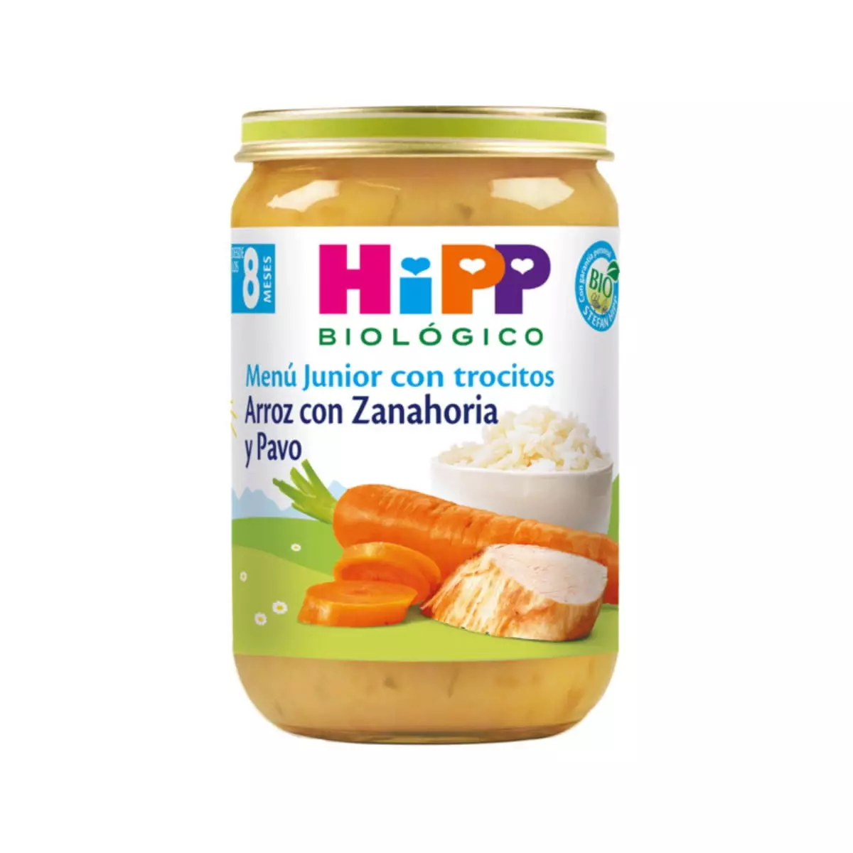 POTITO ARROZ CON ZANAHORIA Y PAVO 220gr 8meses BIO