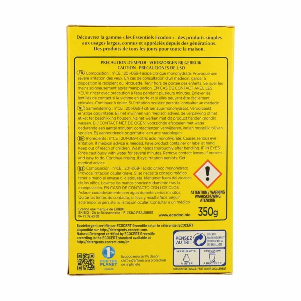 Ácido Cítrico Antical y Desincrustante 350 g detalle 1