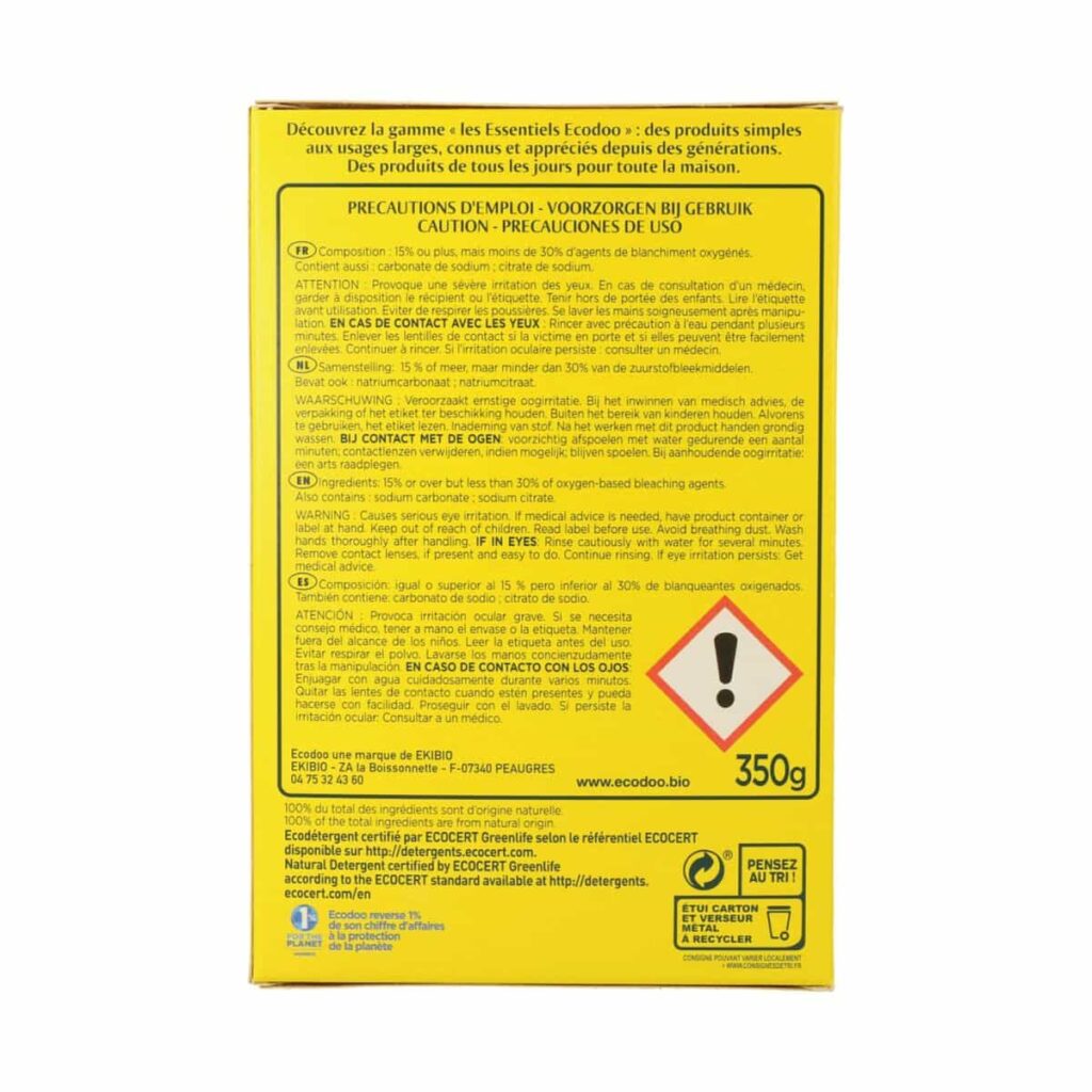 Percarbonato Blanqueante 350 g detalle 1