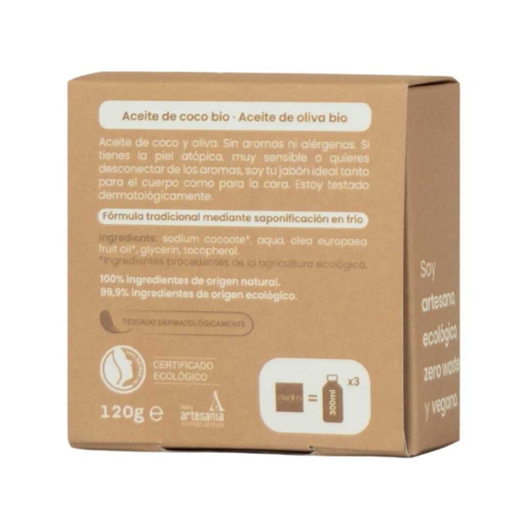 Jabón Ecológico Sin Perfume 120 g detalle 1