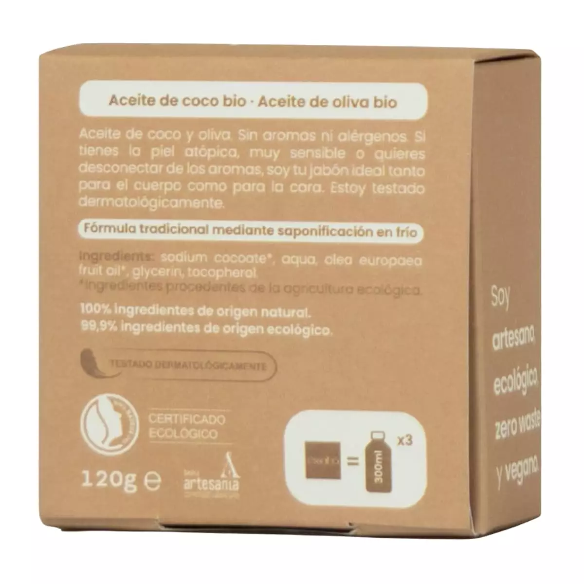 Jabón Ecológico Sin Perfume 120 g detalle 2
