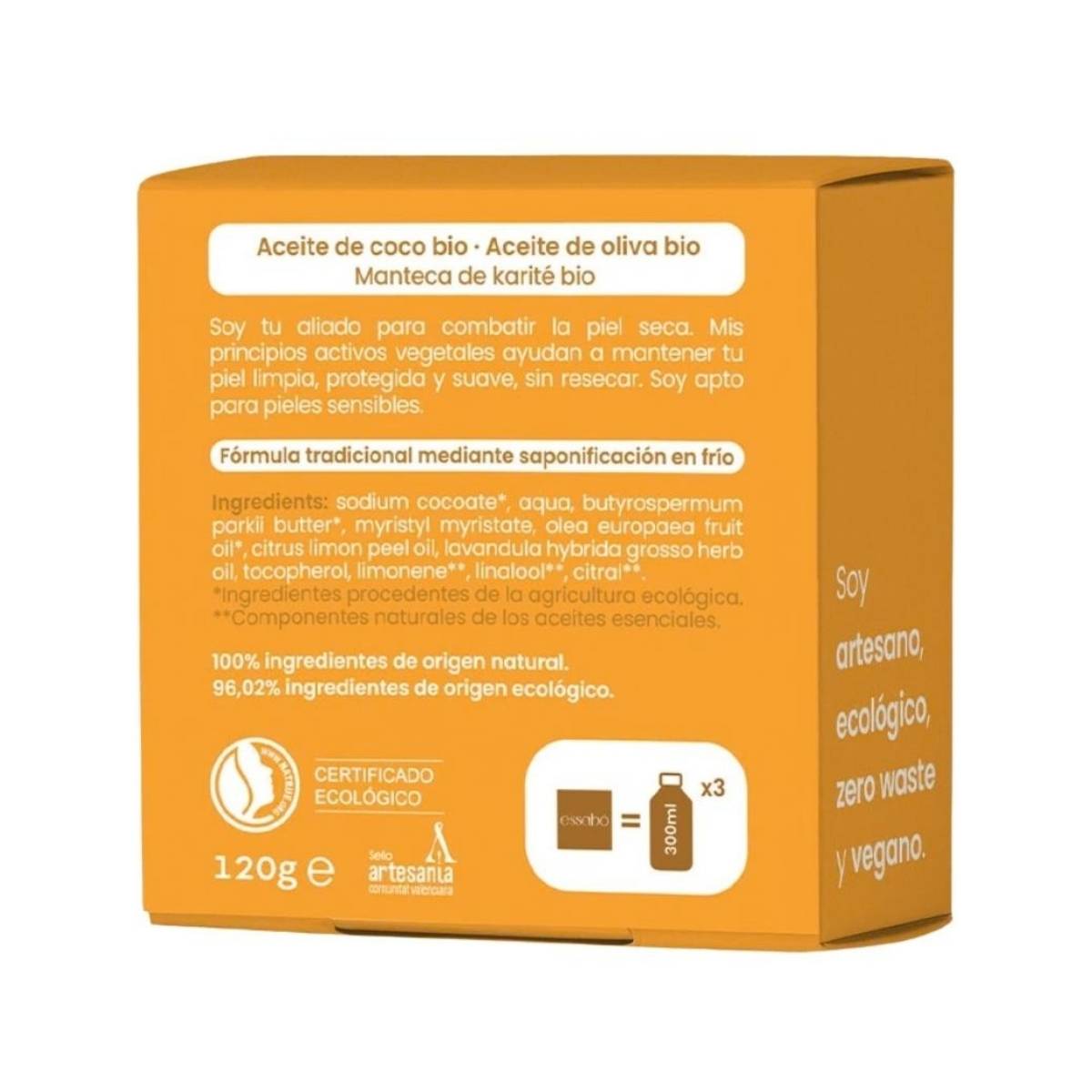 Jabón Ecológico Piel Seca 120g
