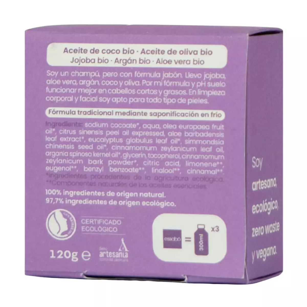Champú Sólido Ecológico 120 g detalle 2