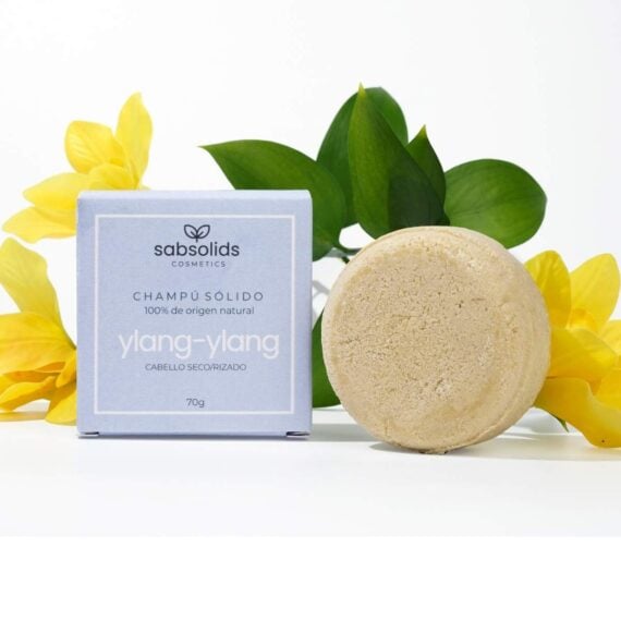 Champú Sólido de Ylang-Ylang para Cabello Rizado, Seco o Dañado