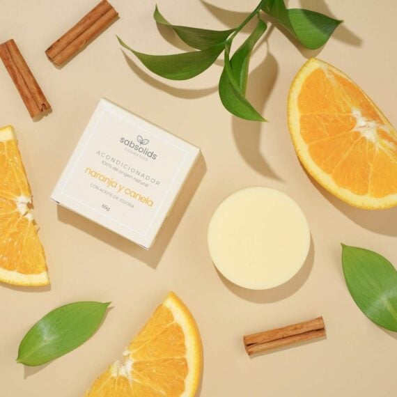 Acondicionador Sólido de Naranja y Canela para Todo Tipo de Cabello