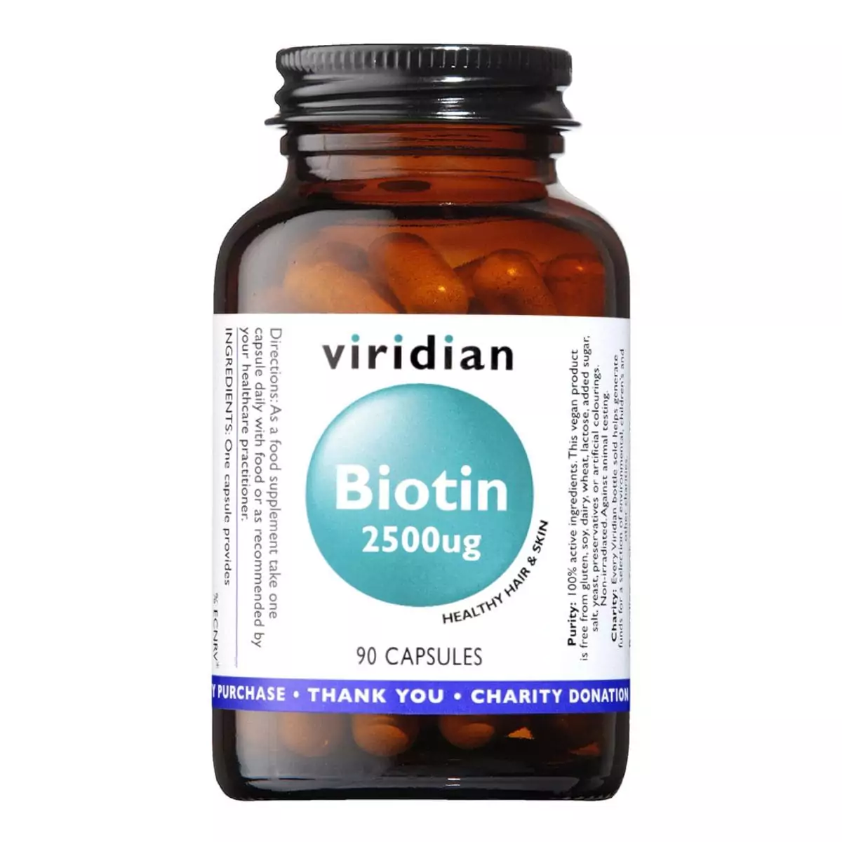 Biotina 2500ug – 90 Cápsulas Veganas
