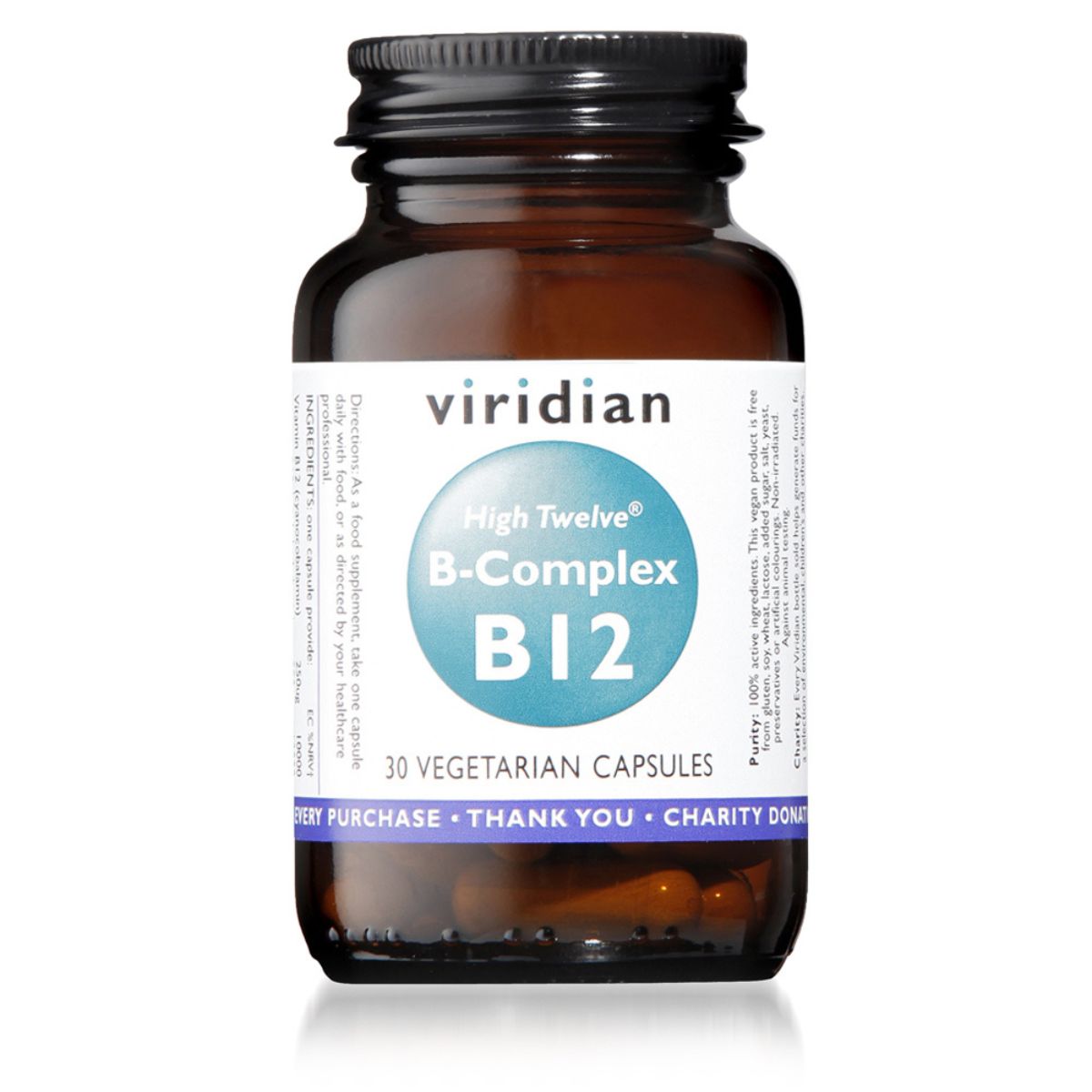 High Twelve B12 con B Complex – 30 Cápsulas Veganas