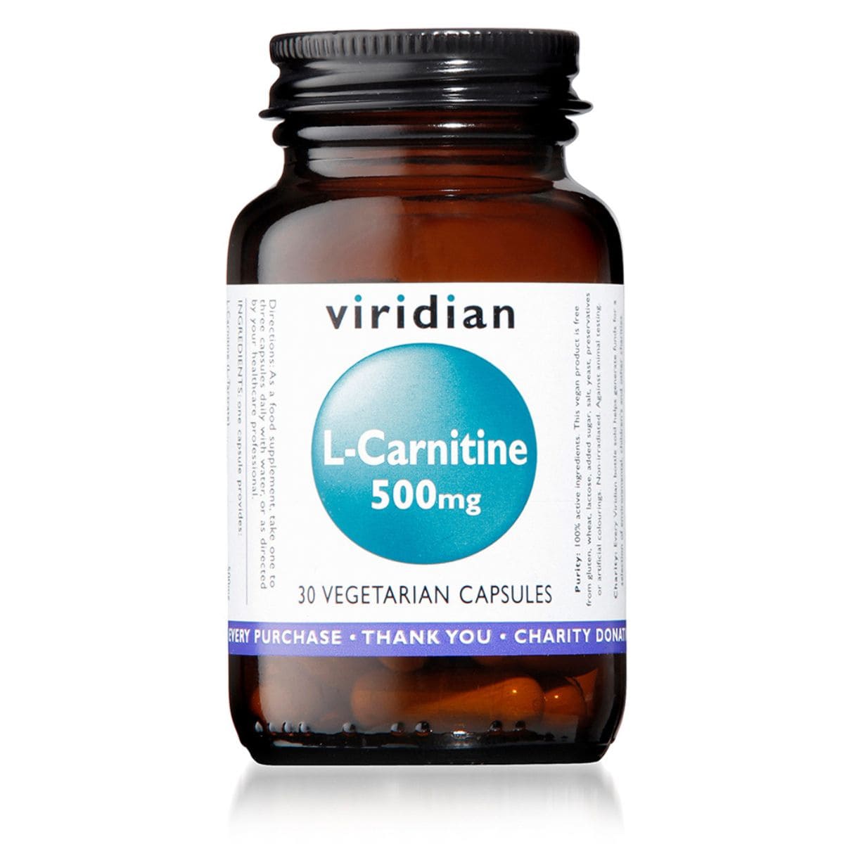L-Carnitina 500 mg – 30 Cápsulas Veganas