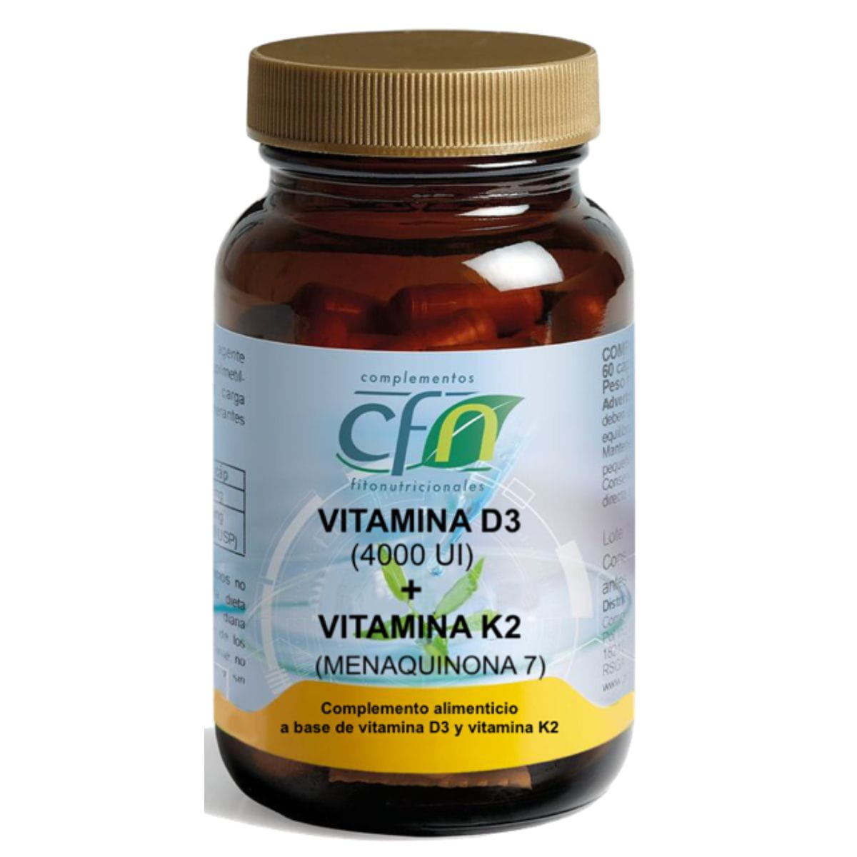 Vitamina D3 y K2 – 60 Cápsulas