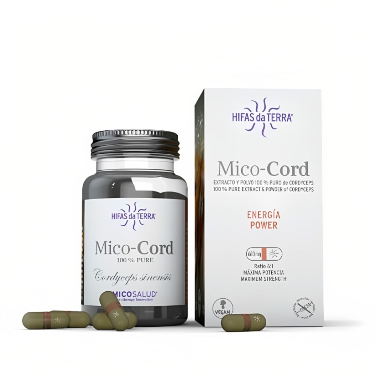 Mico Cord -Cordyceps- HDT – 70 Cápsulas Veganas